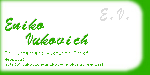 eniko vukovich business card